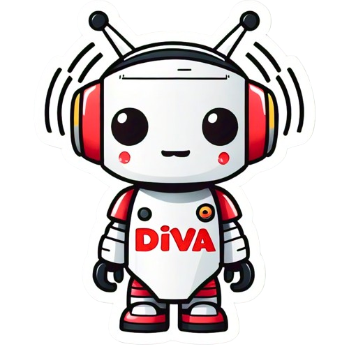 A Cute Small Robot with DiVA Written on It's Chest